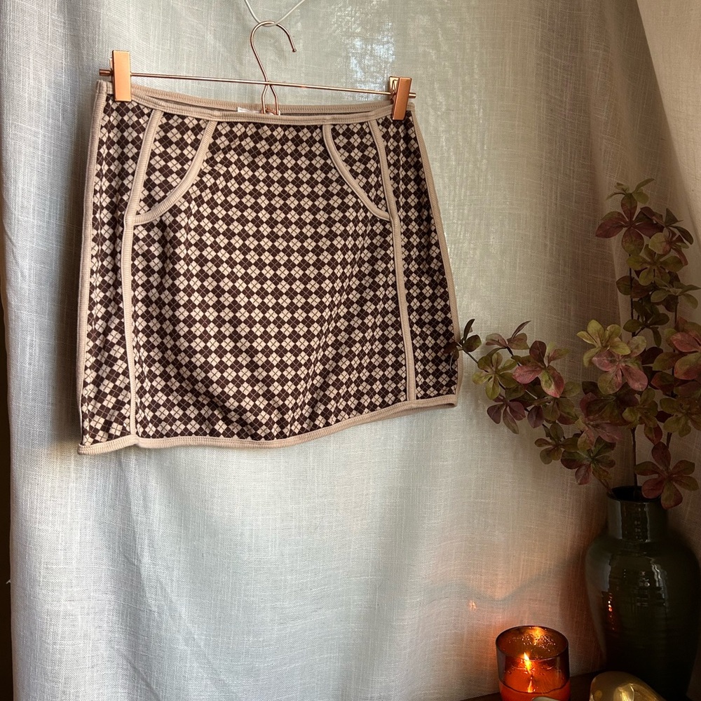 Plaid mini skirt
